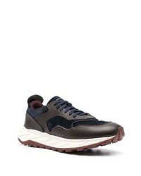 dunkelblaue Wildleder niedrige Sneakers von Henderson Baracco