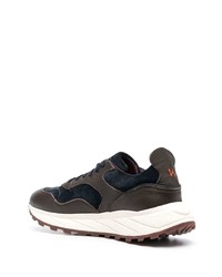 dunkelblaue Wildleder niedrige Sneakers von Henderson Baracco