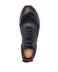 dunkelblaue Wildleder niedrige Sneakers von Henderson Baracco