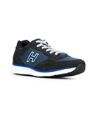 dunkelblaue Wildleder niedrige Sneakers von Hogan