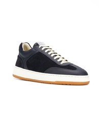 dunkelblaue Wildleder niedrige Sneakers von Etq.