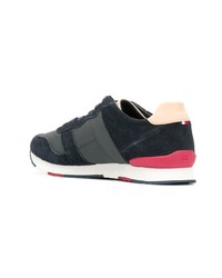 dunkelblaue Wildleder niedrige Sneakers von Tommy Hilfiger