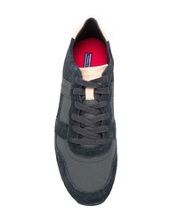 dunkelblaue Wildleder niedrige Sneakers von Tommy Hilfiger