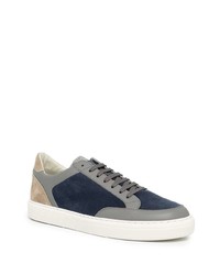 dunkelblaue Wildleder niedrige Sneakers von Brunello Cucinelli