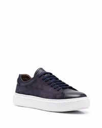 dunkelblaue Wildleder niedrige Sneakers von Pal Zileri