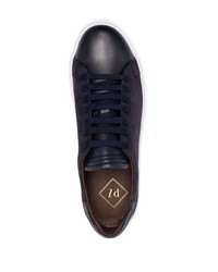 dunkelblaue Wildleder niedrige Sneakers von Pal Zileri