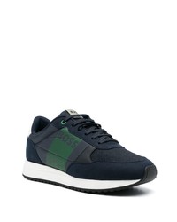 dunkelblaue Wildleder niedrige Sneakers von BOSS