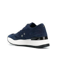 dunkelblaue Wildleder niedrige Sneakers von Rucoline