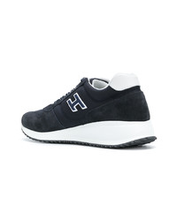 dunkelblaue Wildleder niedrige Sneakers von Hogan