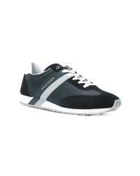 dunkelblaue Wildleder niedrige Sneakers von Tommy Hilfiger