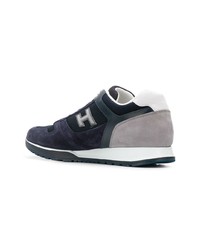 dunkelblaue Wildleder niedrige Sneakers von Hogan