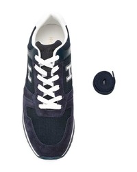 dunkelblaue Wildleder niedrige Sneakers von Hogan