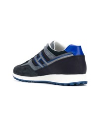 dunkelblaue Wildleder niedrige Sneakers von Hogan