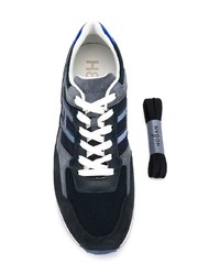 dunkelblaue Wildleder niedrige Sneakers von Hogan