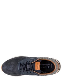 dunkelblaue Wildleder niedrige Sneakers von Pepe Jeans