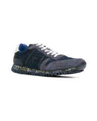 dunkelblaue Wildleder niedrige Sneakers von Premiata