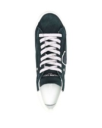 dunkelblaue Wildleder niedrige Sneakers von Philippe Model Paris