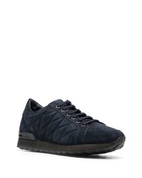 dunkelblaue Wildleder niedrige Sneakers von Baldinini