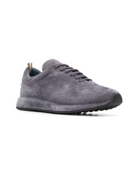 dunkelblaue Wildleder niedrige Sneakers von Officine Creative