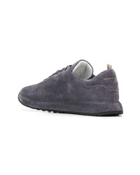 dunkelblaue Wildleder niedrige Sneakers von Officine Creative