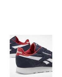 dunkelblaue Wildleder niedrige Sneakers von Reebok Classic