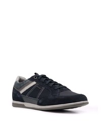 dunkelblaue Wildleder niedrige Sneakers von Geox