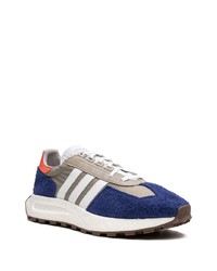 dunkelblaue Wildleder niedrige Sneakers von adidas