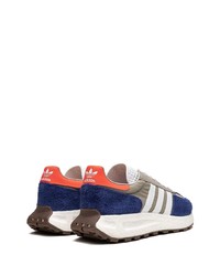 dunkelblaue Wildleder niedrige Sneakers von adidas