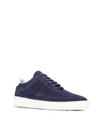 dunkelblaue Wildleder niedrige Sneakers von Filling Pieces