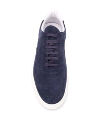 dunkelblaue Wildleder niedrige Sneakers von Filling Pieces