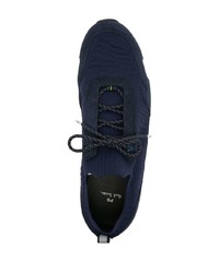 dunkelblaue Wildleder niedrige Sneakers von PS Paul Smith