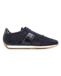 dunkelblaue Wildleder niedrige Sneakers von Tom Ford