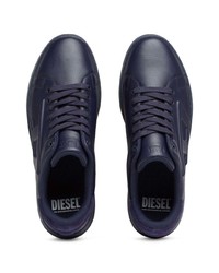dunkelblaue Wildleder niedrige Sneakers von Diesel