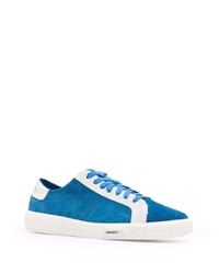 dunkelblaue Wildleder niedrige Sneakers von Diesel