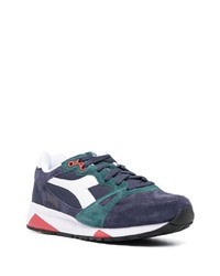 dunkelblaue Wildleder niedrige Sneakers von Diadora