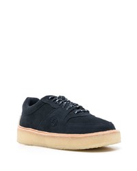 dunkelblaue Wildleder niedrige Sneakers von Clarks