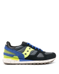 dunkelblaue Wildleder niedrige Sneakers von Saucony