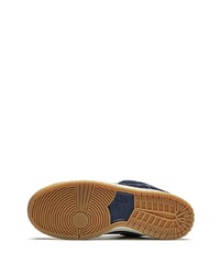 dunkelblaue Wildleder niedrige Sneakers von Nike