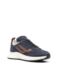 dunkelblaue Wildleder niedrige Sneakers von Bally