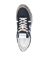 dunkelblaue Wildleder niedrige Sneakers von Premiata