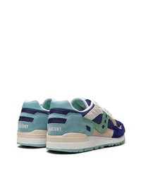 dunkelblaue Wildleder niedrige Sneakers von Saucony