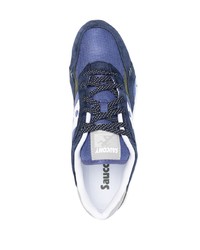 dunkelblaue Wildleder niedrige Sneakers von Saucony