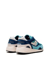 dunkelblaue Wildleder niedrige Sneakers von Saucony