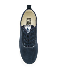 dunkelblaue Wildleder niedrige Sneakers von Hysteric Glamour