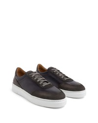 dunkelblaue Wildleder niedrige Sneakers von Magnanni