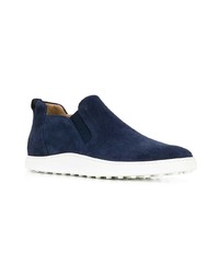 dunkelblaue Wildleder niedrige Sneakers von Tod's