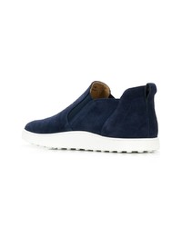 dunkelblaue Wildleder niedrige Sneakers von Tod's