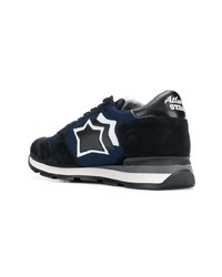 dunkelblaue Wildleder niedrige Sneakers von atlantic stars