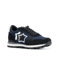 dunkelblaue Wildleder niedrige Sneakers von atlantic stars