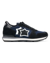 dunkelblaue Wildleder niedrige Sneakers von atlantic stars